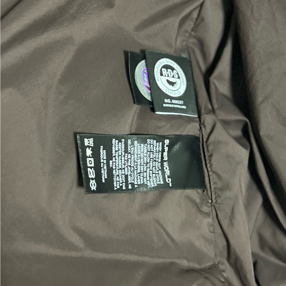 Tna The Super Puff₂o™ Long - Rainstop™ Sz XS Rich Mocha Brown - Picture 12 of 15